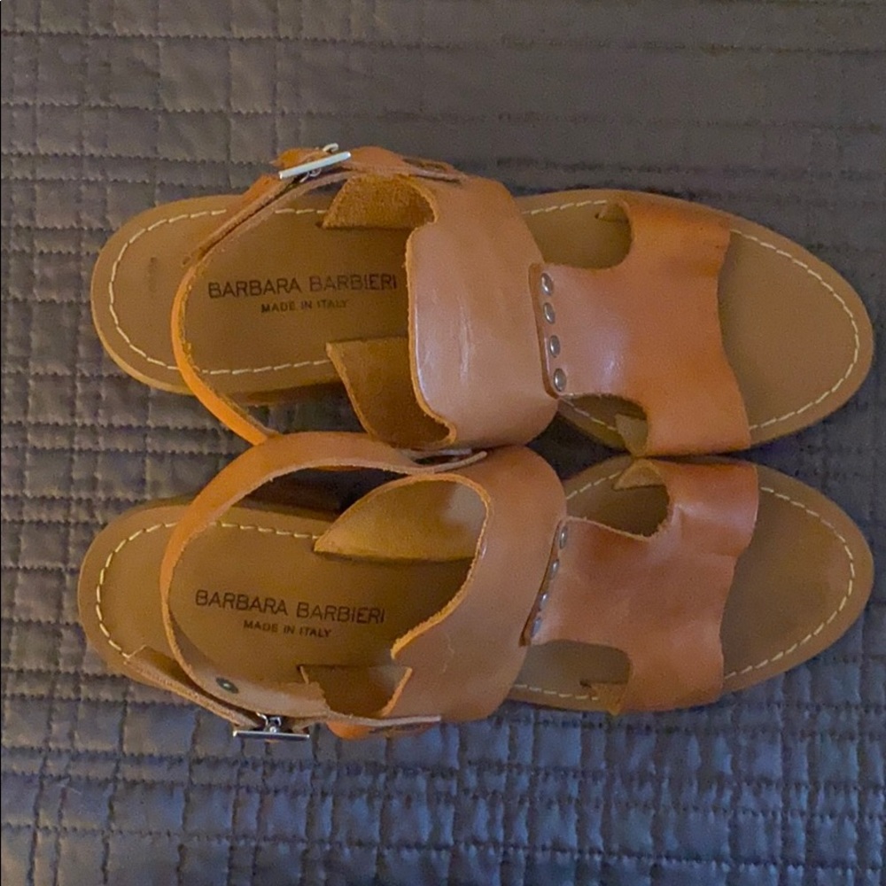 Barbara Barbieri Leather Low Heeled Sandal